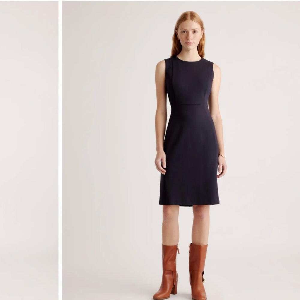 Quince Ponte Dress NWT {navy, M}